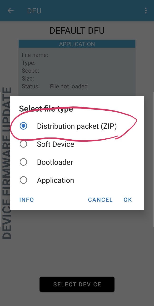 Select Distribution Packet when selecting file